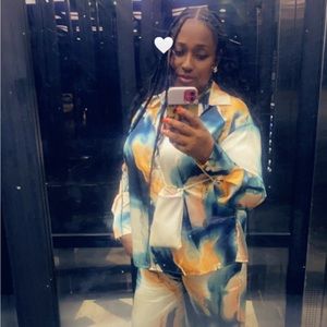 Caught in the Moment Satin Two-Piece Set